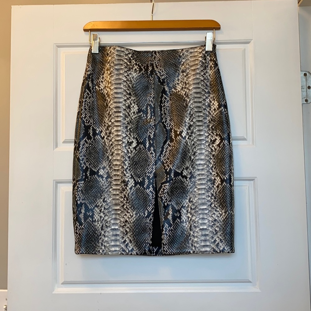 Nasty gal snake skin leather pencil skirt